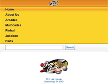 Tablet Screenshot of choochooarcades.com